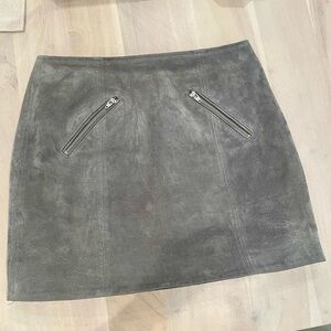 Blank NYC Charcoal Suede Mini Skirt